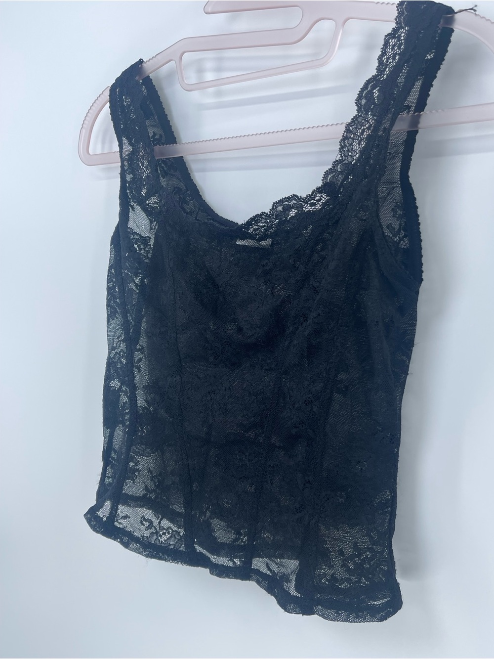 Arianne Black Lace Camisole Tank Top, size S